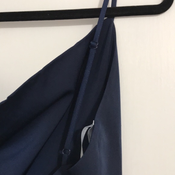 Lulus Unforgettable Love Blue Satin Cowl Neck Faux-Wrap Maxi Dress - Picture 8 of 11